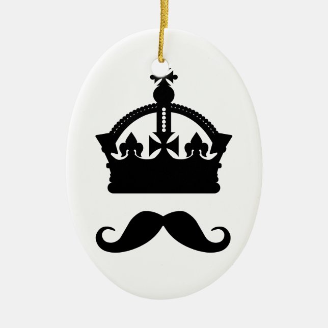 King of Moustaches custom ornament (Front)