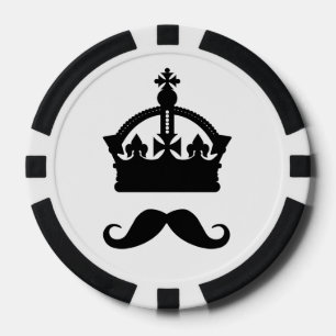 King of Moustaches custom poker chips