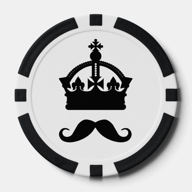 King of Moustaches custom poker chips (Front)