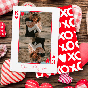 King of my heart photo valentine day holiday card
