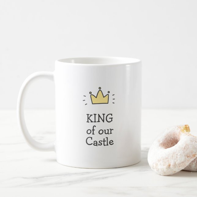 KING of our Castle Cute Father's Day / Dad Coffee Mug (With Donut)