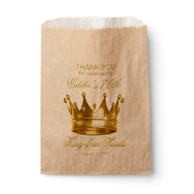 King of our Hearts 70th Birthday Gold Foil Crown
