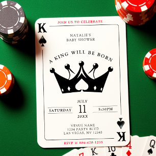 King of Spades Casino Poker Card Boy Baby Shower