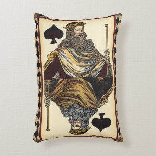 King of Spades Playing Card by Vision Studio Decorative Cushion