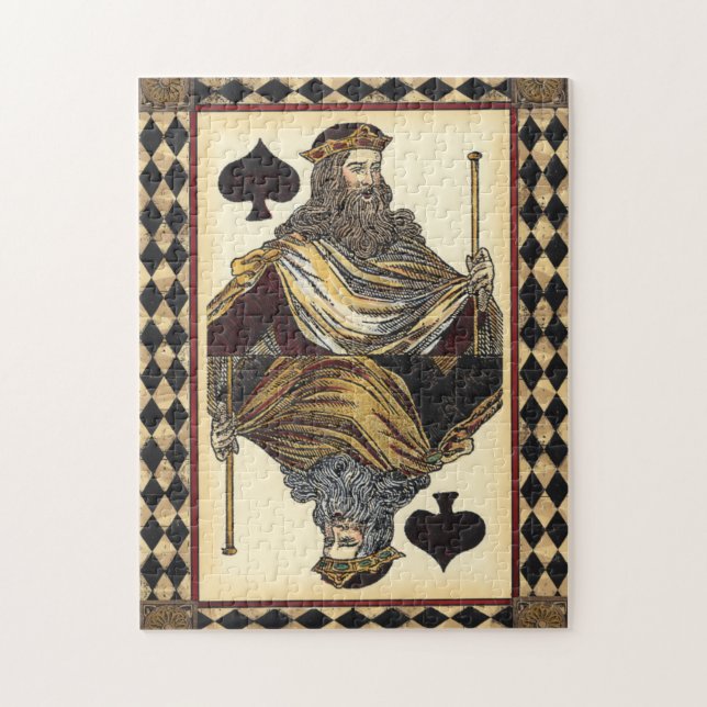 King of Spades Playing Card by Vision Studio Jigsaw Puzzle (Vertical)
