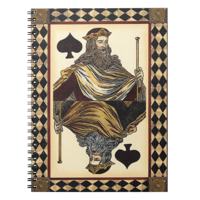 King of Spades Playing Card by Vision Studio Notebook (Front)