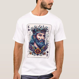 King of Spades Playing Card Illustration T-Shirt