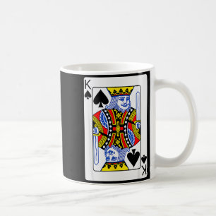 King Of Spades Playing Card Poker Player Costume  Coffee Mug