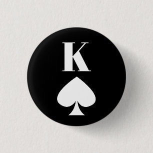 King of Spades - Playing Card Symbol Classic Round 3 Cm Round Badge
