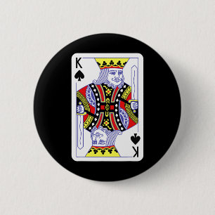 King Of Spades Playing Cards Halloween Costume Cas 6 Cm Round Badge