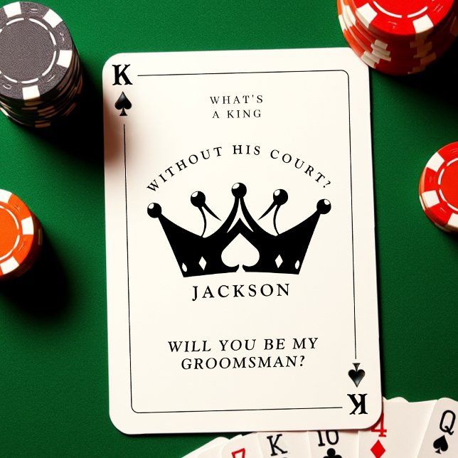 King of Spades Poker Groomsman Proposal Card (King of Spades Poker Groomsman Proposal Card
)