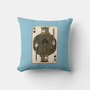 King of Spades — Regal Black & Gold Cushion