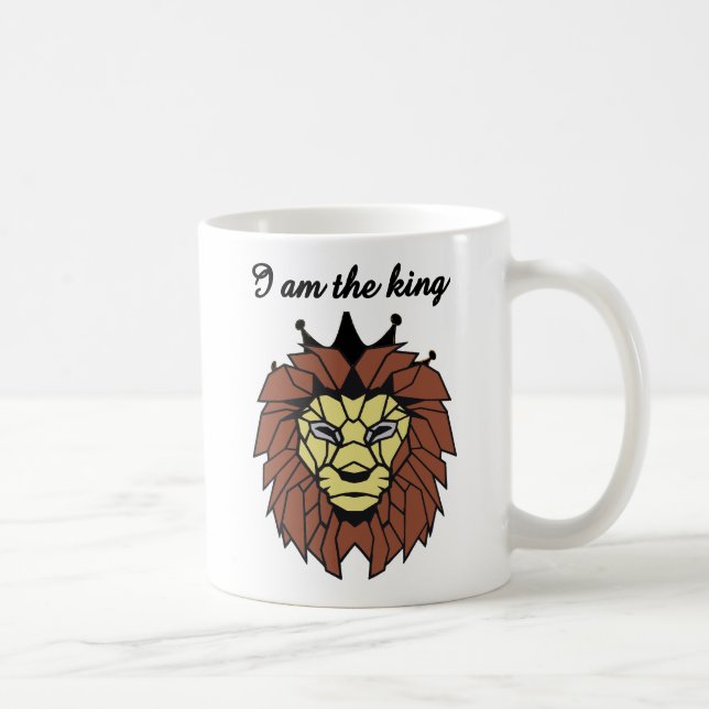 King of Strength – Geometric Lion Mug (Right)