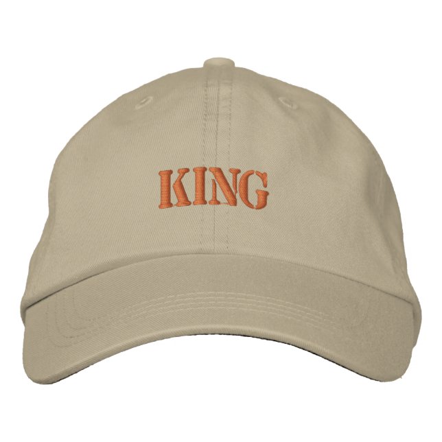 "King" of Style Khaki Adjustable Hat (Front)