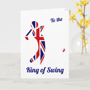 King of Swing   Union Jack Golfer   Father's Day Card