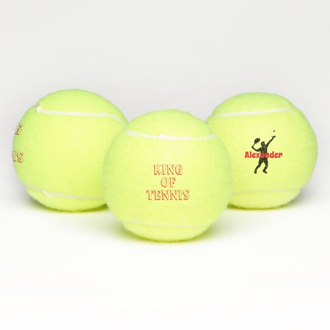 King of tennis personalised  balls (Multi)