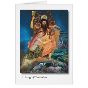 King of Tentacles Tarot Greeting Card