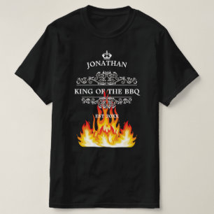 King of The BBQ Funny Quote Custom Name Vintage T-Shirt