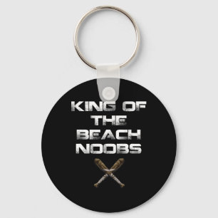 King Of The Beach Noobs Video Game Shirt  Key Ring
