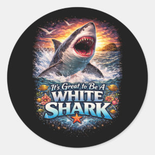 King of the Blue Deep Classic Round Sticker