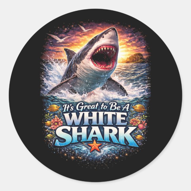 King of the Blue Deep Classic Round Sticker (Front)