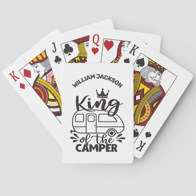 King Of The Camper with crown and name Playing Cards (Back)