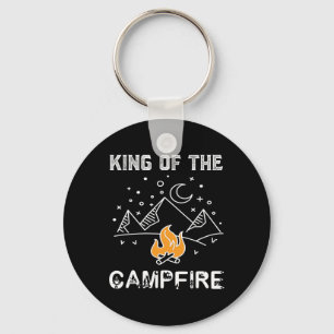 King Of The Campfire Camping Wilderness Funny Awes Key Ring