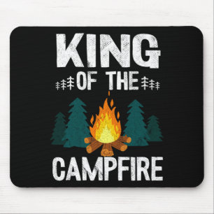 King of the campfire happy hiking cousin camp mouse pad