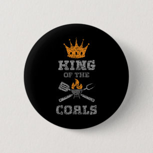 King Of The Coals Grill Barbecue Meat Grilling Bbq 6 Cm Round Badge