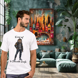 King of the Concrete Jungle Urban Lion T-Shirt