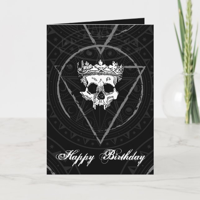 King of the Dead: Dark Gothic Royal Sigil Card (Front)