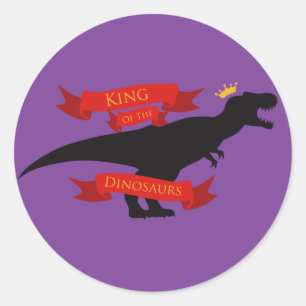 King of the Dinosaurs Classic Round Sticker