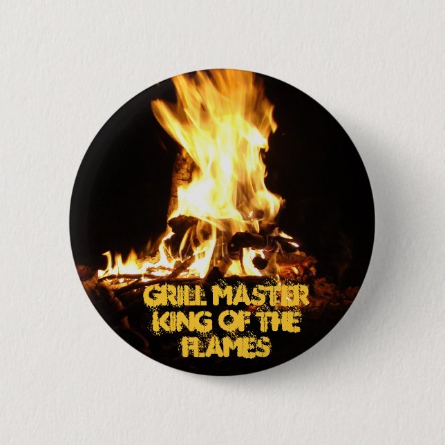 King of the Flames 6 Cm Round Badge (Front)