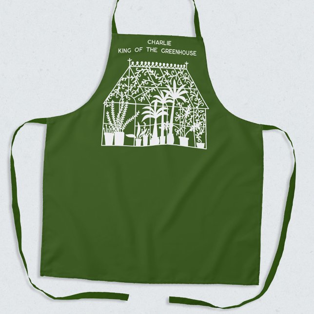 King of the Greenhouse Personalised Gardening Apron (Creator Uploaded)