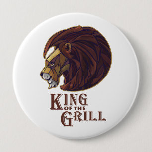 King of the Grill 10 Cm Round Badge