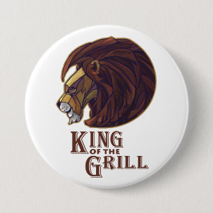King of the Grill 7.5 Cm Round Badge