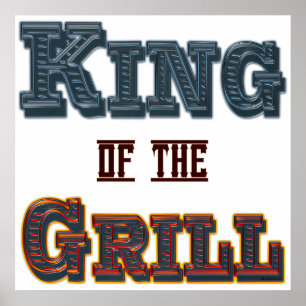 King of the Grill BBQ Saying Print