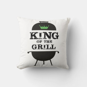 King Of The Grill, Black Green Crown Cushion