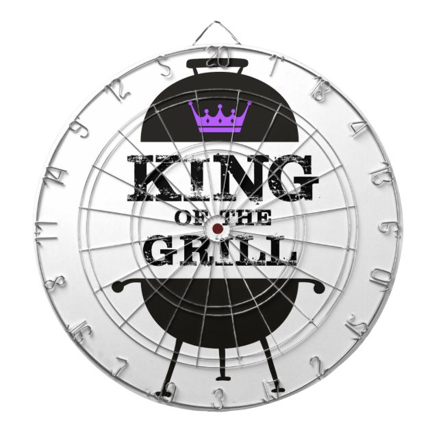 King Of The Grill, Black Purple Crown Dartboard (Front)