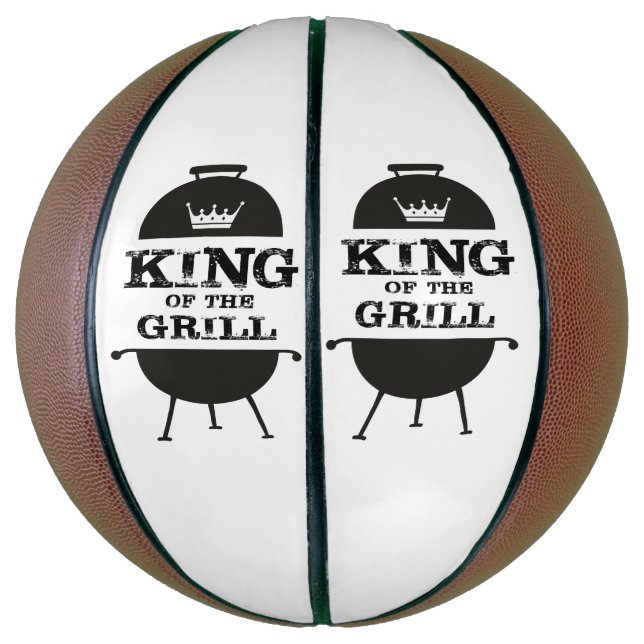 King Of The Grill, Black White Crown Basketball (Vertical)