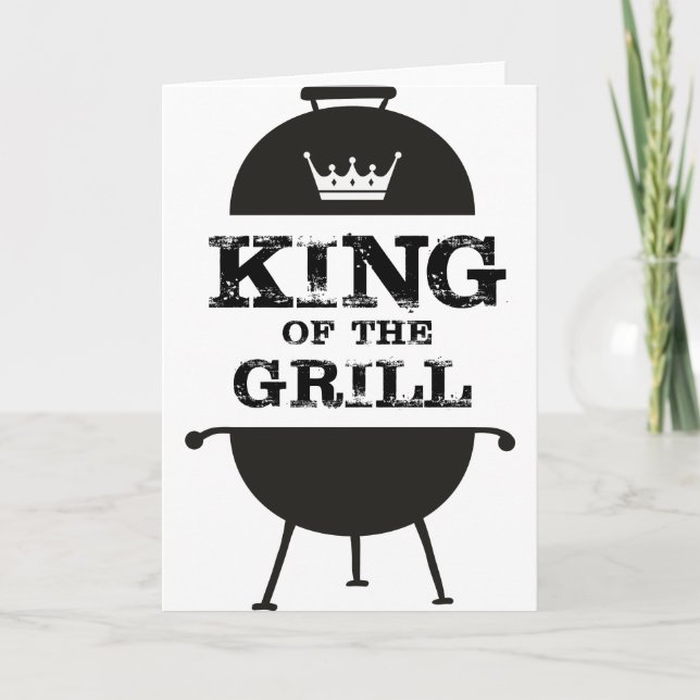 King Of The Grill, Black White Crown Card (Front)