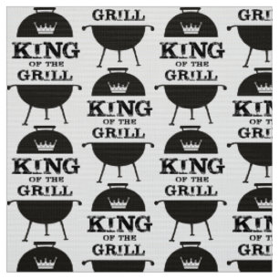 King Of The Grill, Black White Crown Fabric