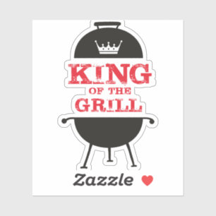 King Of The Grill, Black White Crown Red