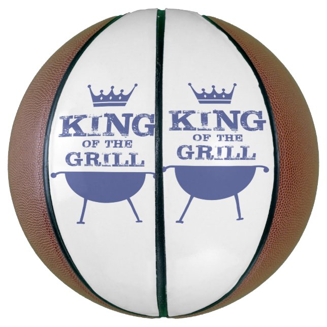 King Of The Grill, Blue Basketball (Vertical)