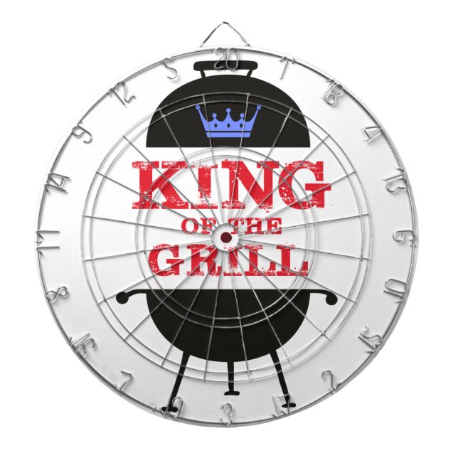 King Of The Grill, Blue Crown Red Dartboard (Front)