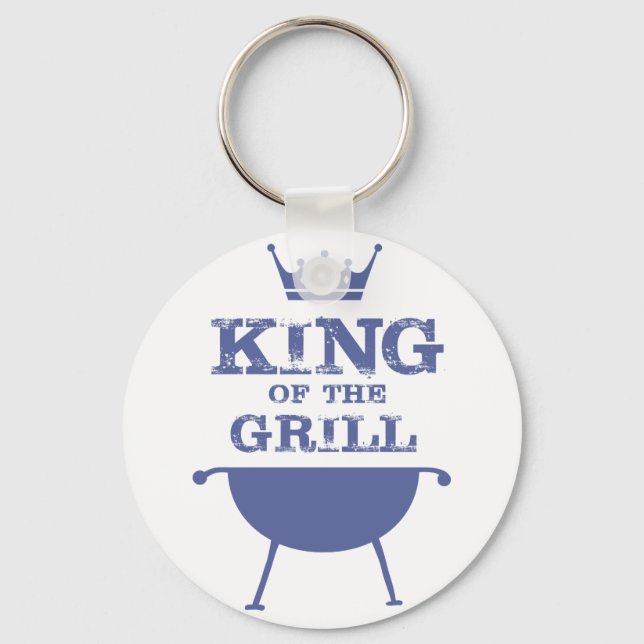 King Of The Grill, Blue Key Ring (Front)