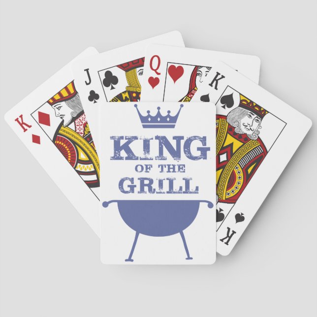 King Of The Grill, Blue Playing Cards (Back)