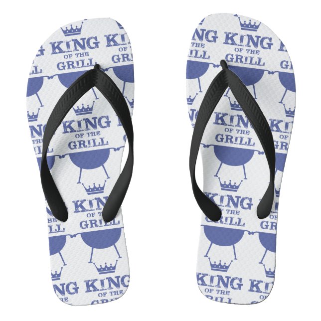 King Of The Grill, Blue Thongs (Footbed)