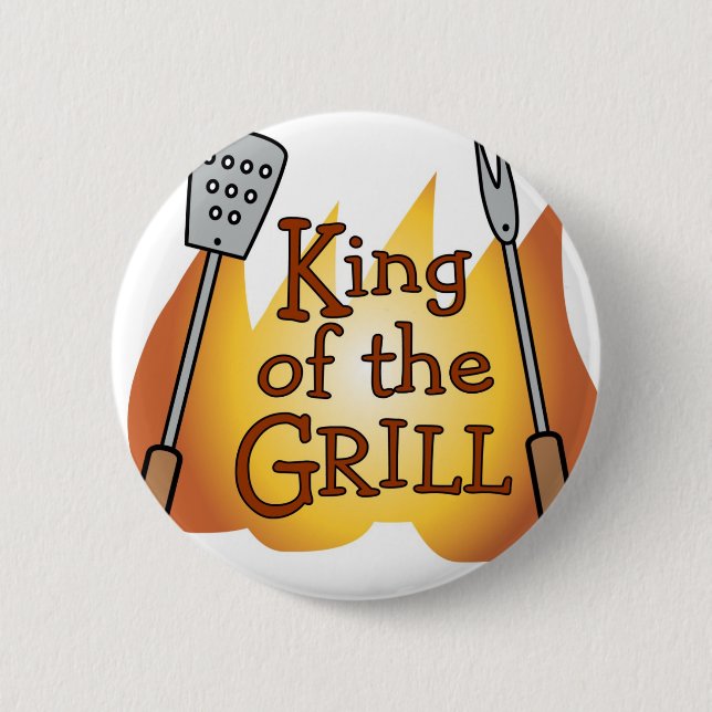 King of the Grill Button Badge (Front)