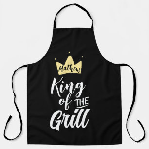 King of the Grill Chef Apron, Hilarious BBQ Cook Apron